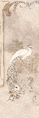 Rolgordijn verduisterend Vintage vogels