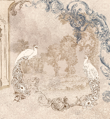 Rolgordijn verduisterend Vintage vogels