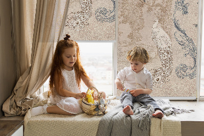 Rolgordijn verduisterend Vintage vogels