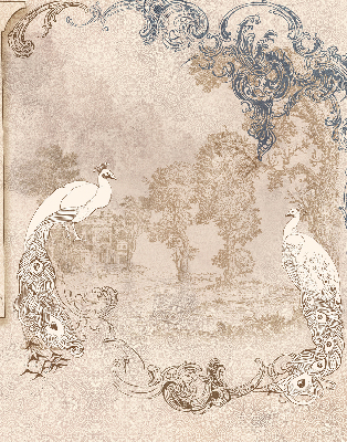 Rolgordijn verduisterend Vintage vogels