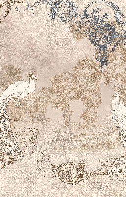 Rolgordijn verduisterend Vintage vogels