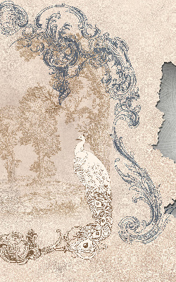 Rolgordijn verduisterend Vintage vogels