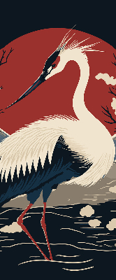 Rolgordijn voor het raam Kraan in het water