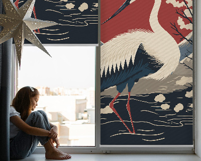 Rolgordijn voor het raam Kraan in het water