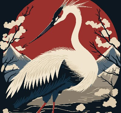 Rolgordijn voor het raam Kraan in het water