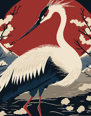 Rolgordijn voor het raam Kraan in het water