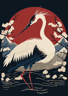 Rolgordijn voor het raam Kraan in het water