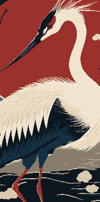 Rolgordijn voor het raam Kraan in het water