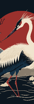 Rolgordijn voor het raam Kraan in het water