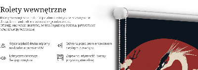 Rolgordijn voor het raam Kraan in het water