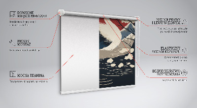 Rolgordijn voor het raam Kraan in het water