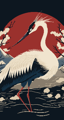 Rolgordijn voor het raam Kraan in het water