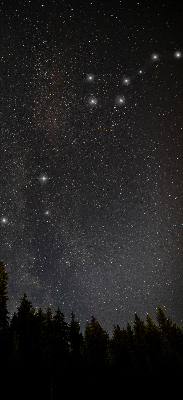 Rolgordijn voor het raam Sterren aan de hemel