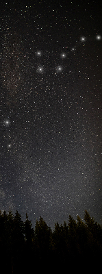 Rolgordijn voor het raam Sterren aan de hemel