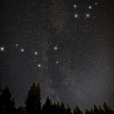 Rolgordijn voor het raam Sterren aan de hemel