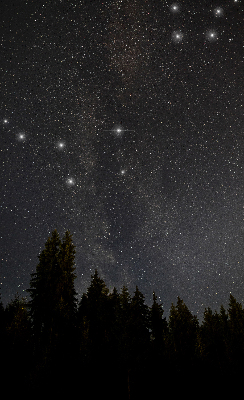 Rolgordijn voor het raam Sterren aan de hemel