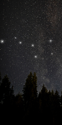 Rolgordijn voor het raam Sterren aan de hemel