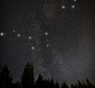 Rolgordijn voor het raam Sterren aan de hemel