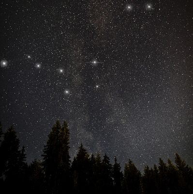 Rolgordijn voor het raam Sterren aan de hemel