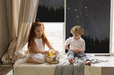 Rolgordijn voor het raam Sterren aan de hemel