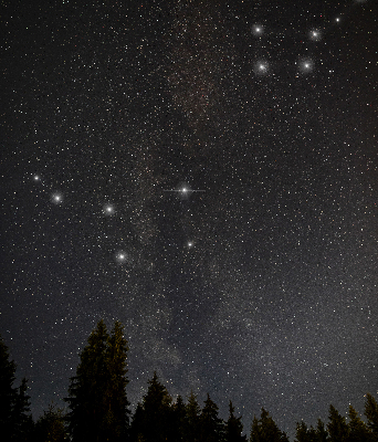 Rolgordijn voor het raam Sterren aan de hemel