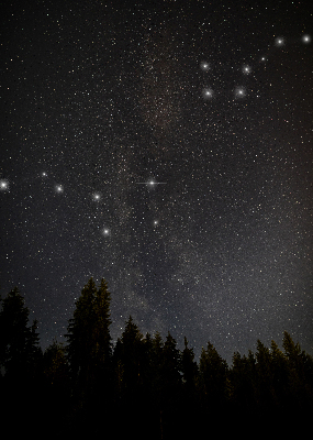 Rolgordijn voor het raam Sterren aan de hemel