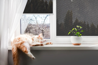 Rolgordijn voor het raam Sterren aan de hemel