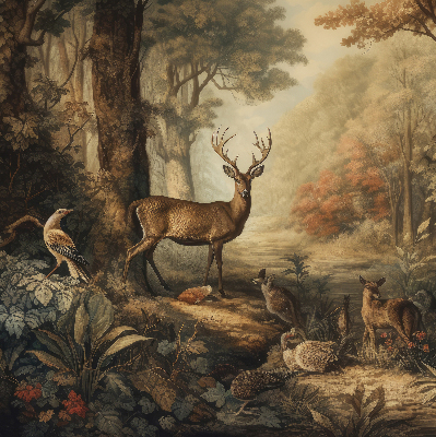 Rolgordijn verduisterend Dieren in het bos