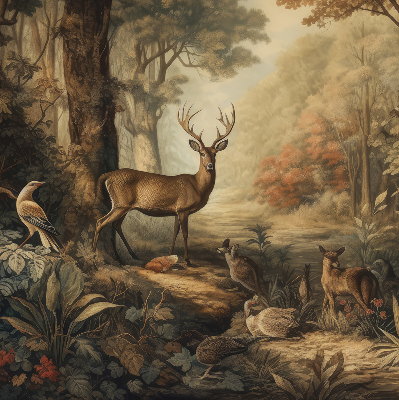 Rolgordijn verduisterend Dieren in het bos