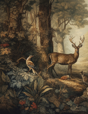 Rolgordijn verduisterend Dieren in het bos