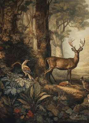 Rolgordijn verduisterend Dieren in het bos