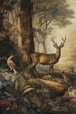 Rolgordijn verduisterend Dieren in het bos