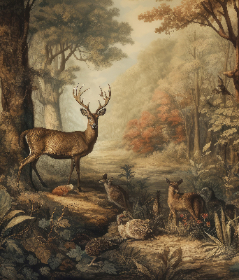 Rolgordijn verduisterend Dieren in het bos