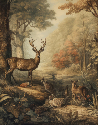 Rolgordijn verduisterend Dieren in het bos