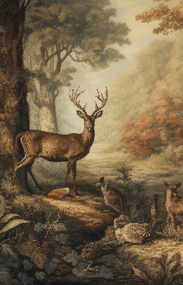 Rolgordijn verduisterend Dieren in het bos