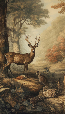 Rolgordijn verduisterend Dieren in het bos