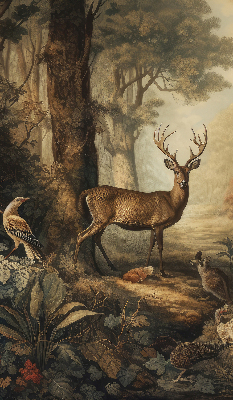 Rolgordijn verduisterend Dieren in het bos