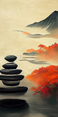 Rolgordijn voor het raam Berg