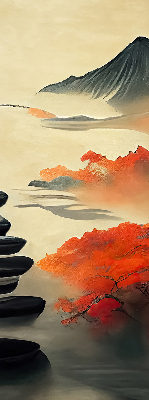 Rolgordijn voor het raam Berg