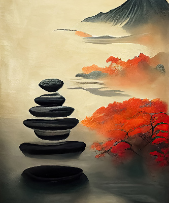 Rolgordijn voor het raam Berg