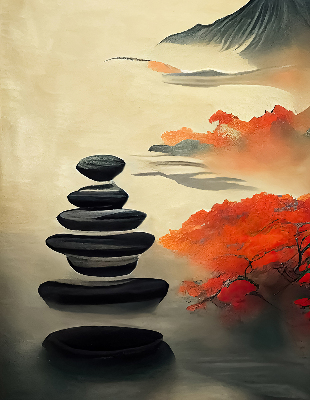 Rolgordijn voor het raam Berg