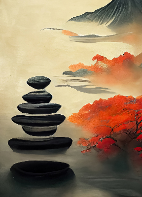 Rolgordijn voor het raam Berg