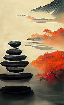 Rolgordijn voor het raam Berg