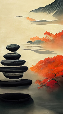 Rolgordijn voor het raam Berg