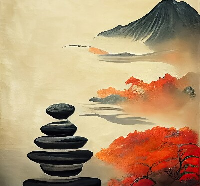 Rolgordijn voor het raam Berg