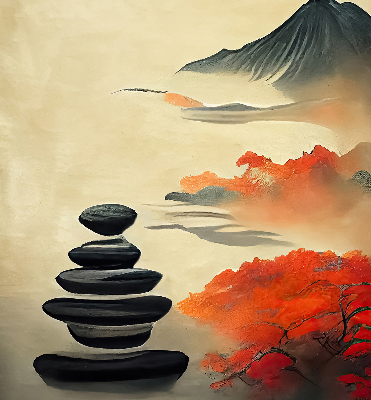 Rolgordijn voor het raam Berg