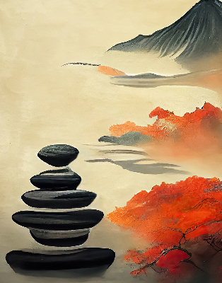 Rolgordijn voor het raam Berg