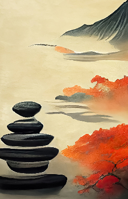 Rolgordijn voor het raam Berg