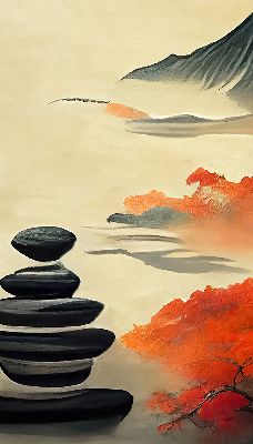 Rolgordijn voor het raam Berg