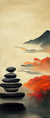 Rolgordijn voor het raam Berg